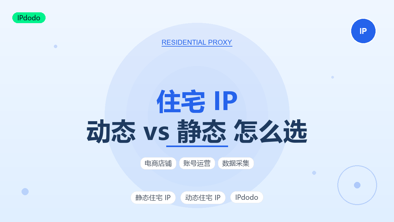 动态住宅IP和静态住宅IP的区别:2026年6维度对比与4步选型指南