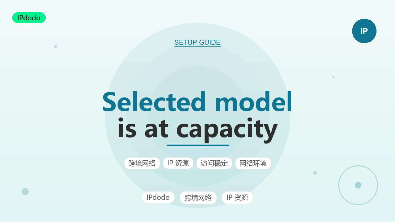 Selected model is at capacity 是什么意思？2026年Codex模型爆满的4类原因与3套恢复方案